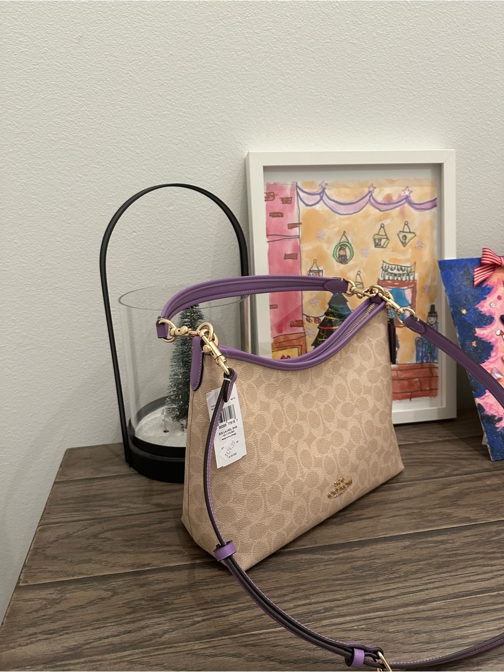 CV975 Coach Laurel Shoulder Bag In Signature Canvas(slightly flawed)bi - Picture 2 of 6